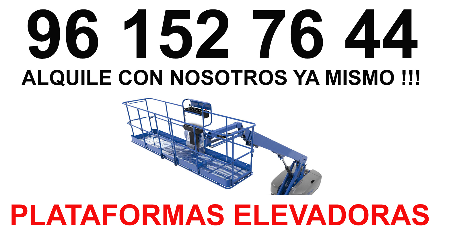 Plataformas elevadoras para alquiler en Valencia