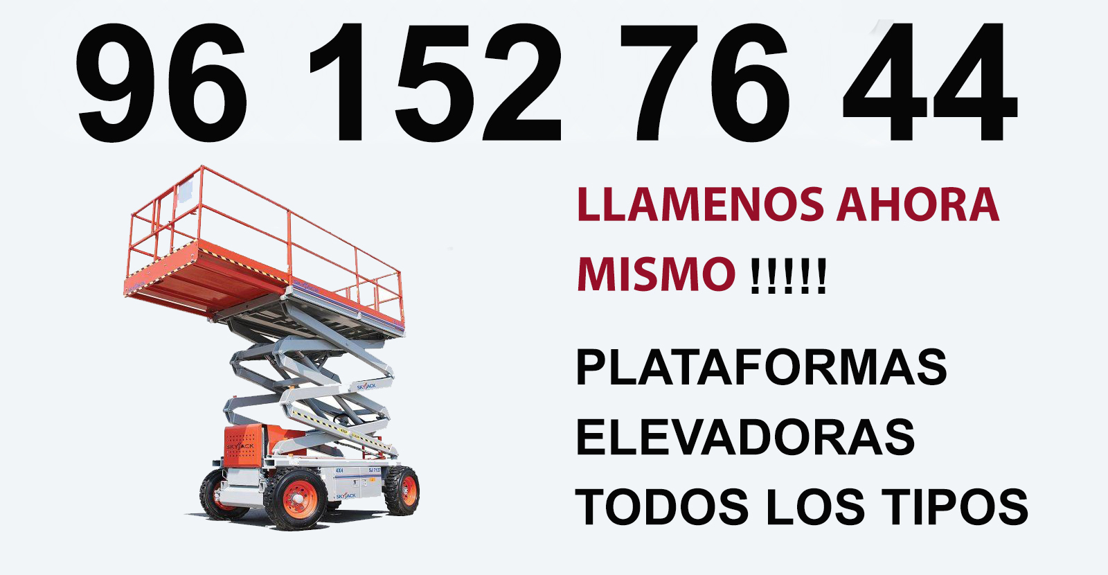 Plataforma elevadora en alquiler en Alginet