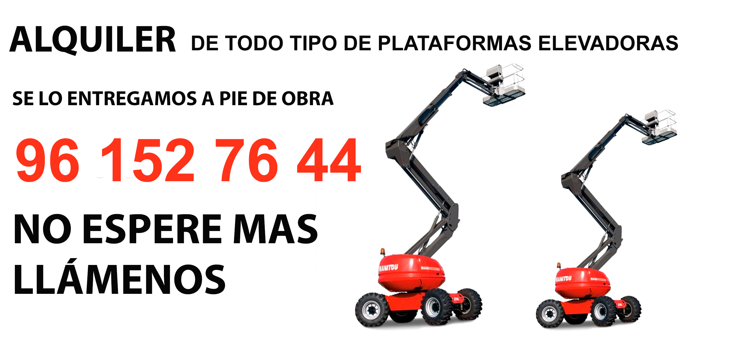 Alquiler de plataforma en Alginet